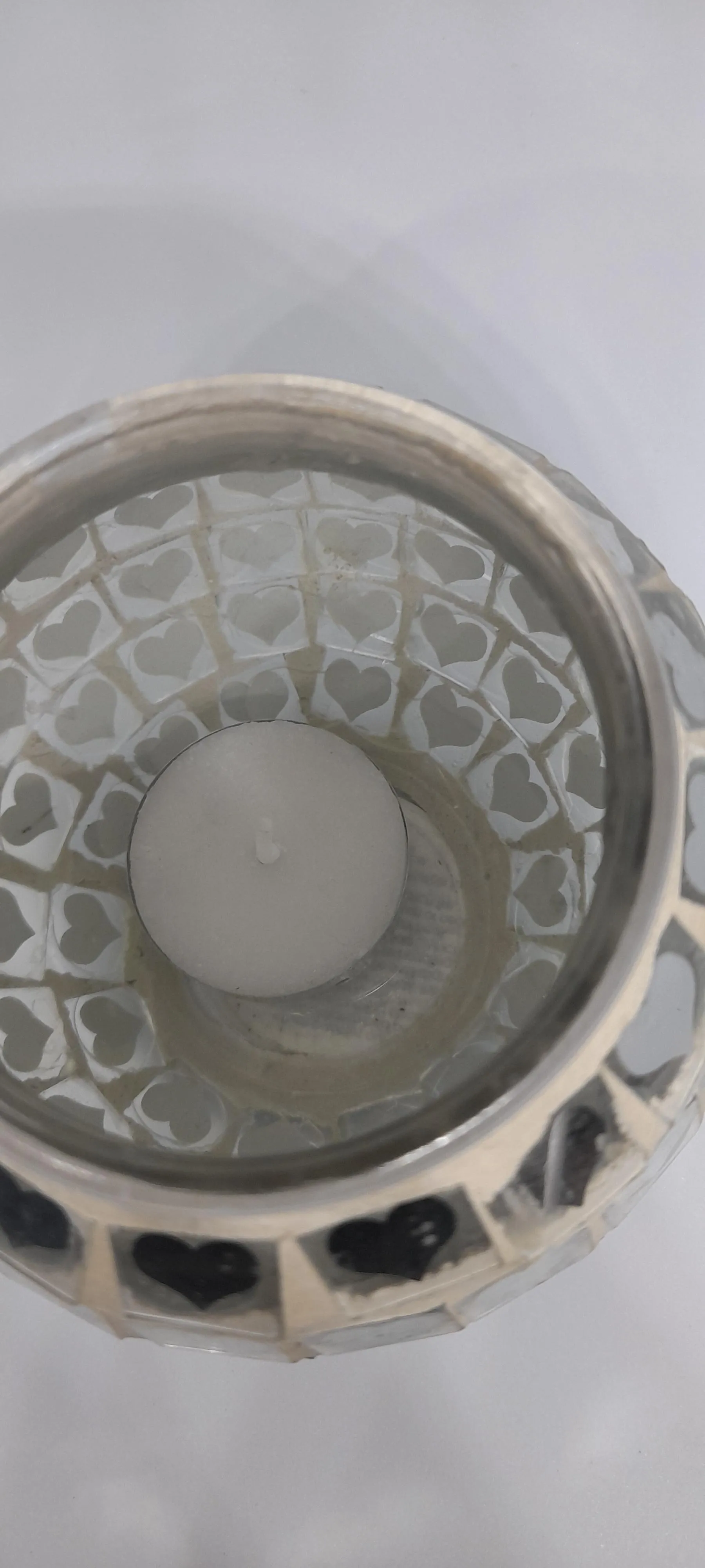 Tealight holder mirror heart ❤