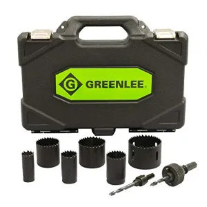 Tempo Greenlee 830 Bi-Metal Hole Saw Kit, Conduit Sizes, 7/8-Inch to 2-1/2-Inch