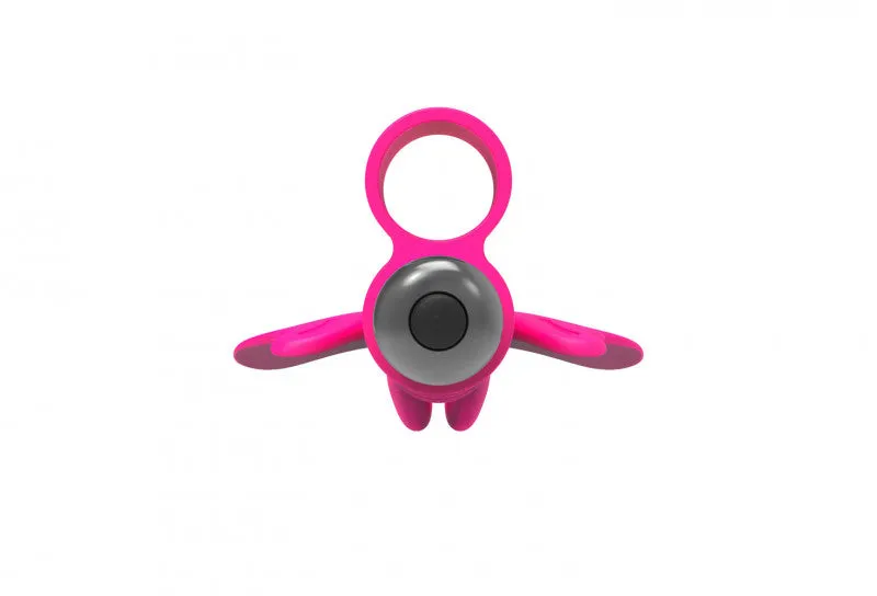 The 9's Flirt Finger Butterfly Finger Vibrator - Pink