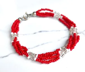 The Quartet Bracelet- Crimson
