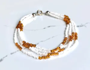 The Quartet Bracelet- White/Gold