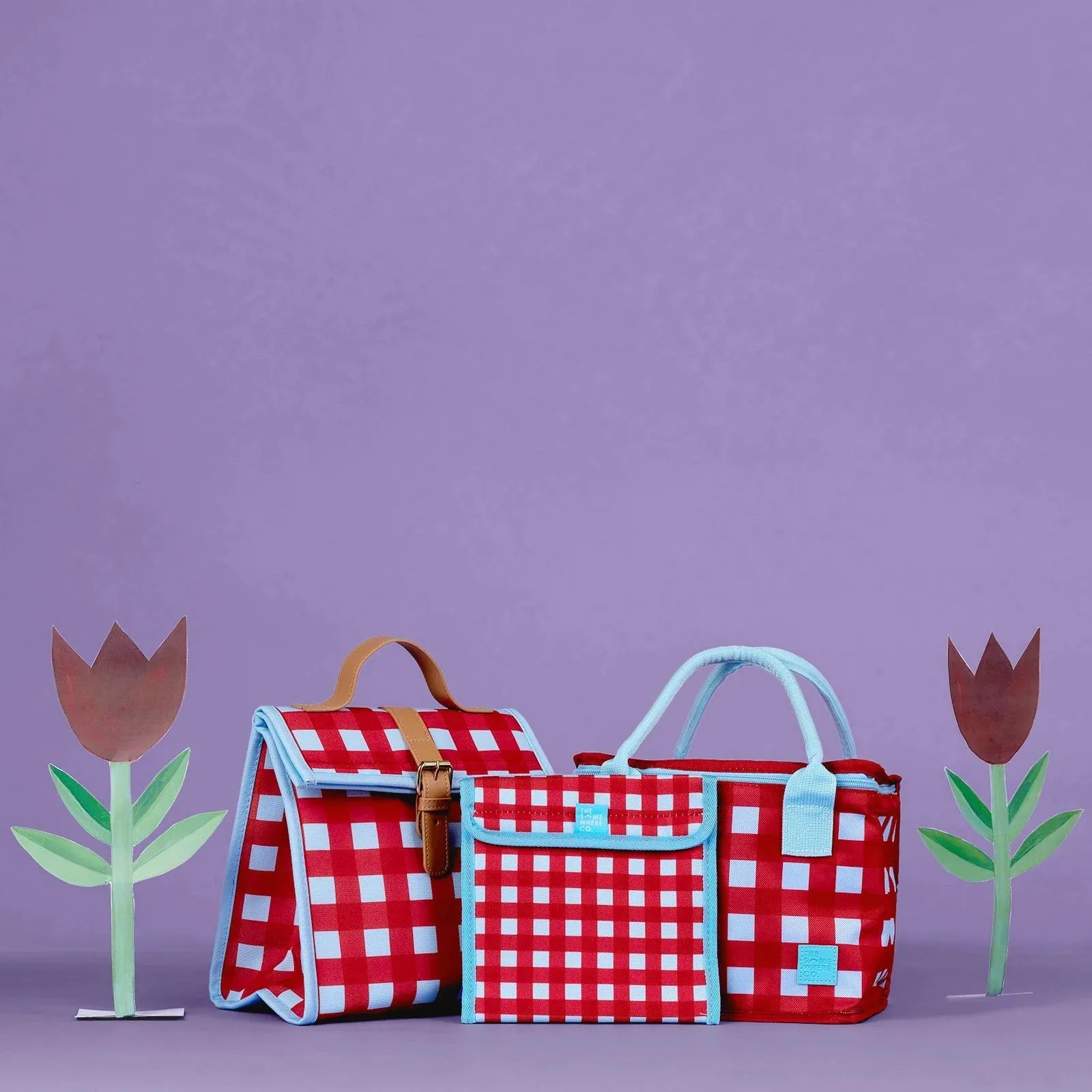 The Somewhere Co. Insulated Lunch Satchel - Raspberry Crush