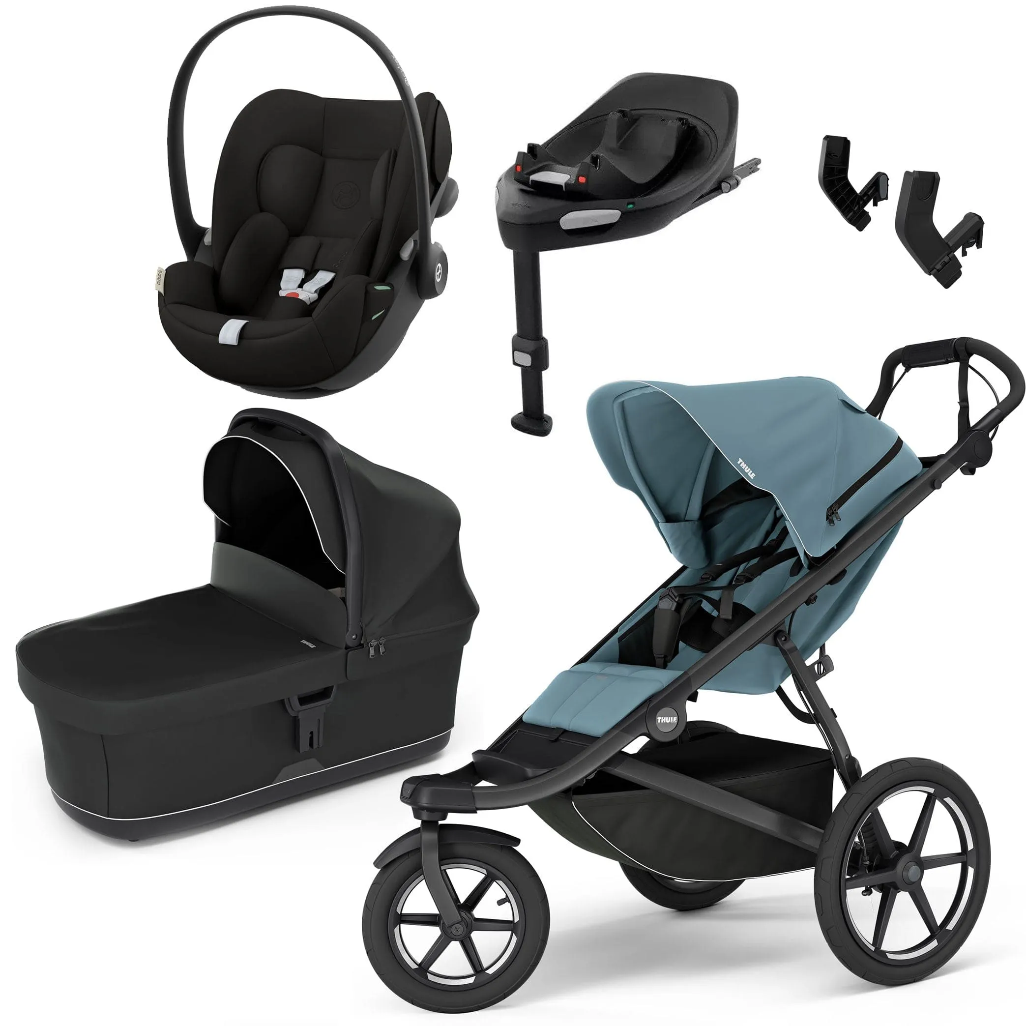 Thule Urban Glide 3 Cybex Bundle in Mid-Blue