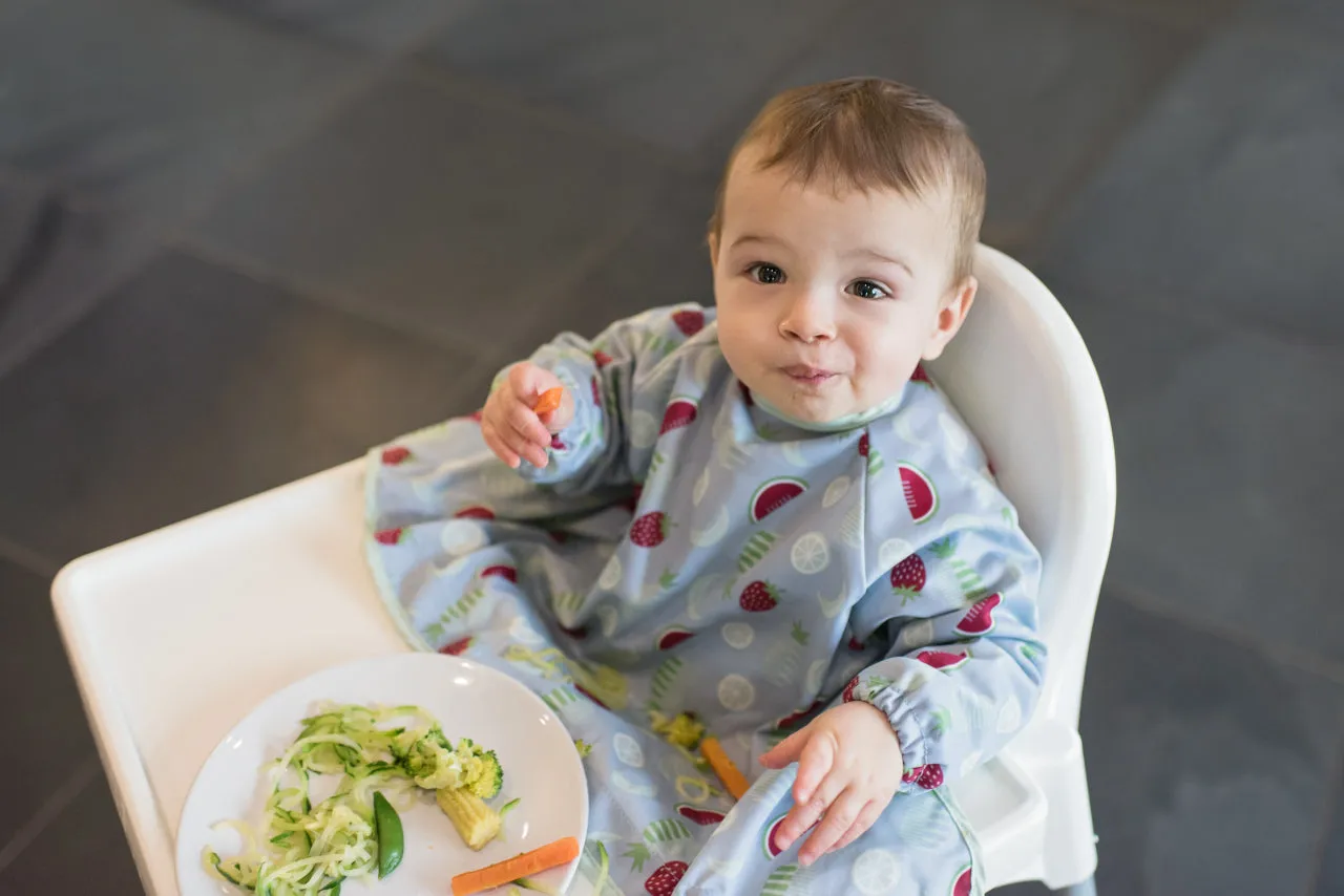 Tidy Tot Cover & Catch Bib (Long Sleeve) - Fun Fruits