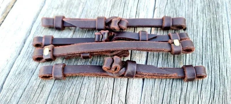 Toprail Herman Oak Curb Strap with Brass Keepers (CS-PTS-BH1)