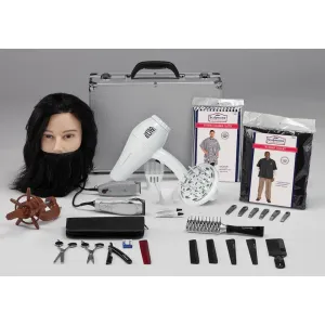 Training Kits - Barber Basics Kit - Right-Handed - Introductory Barbering Tools For Right-Handed Beginners, Including Practice Manikin