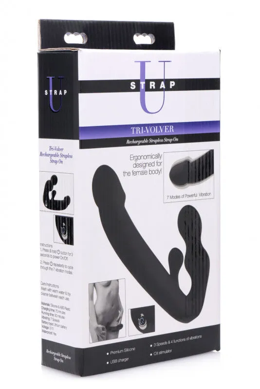 Tri-Volver Rechargeable Strapless Strap On
