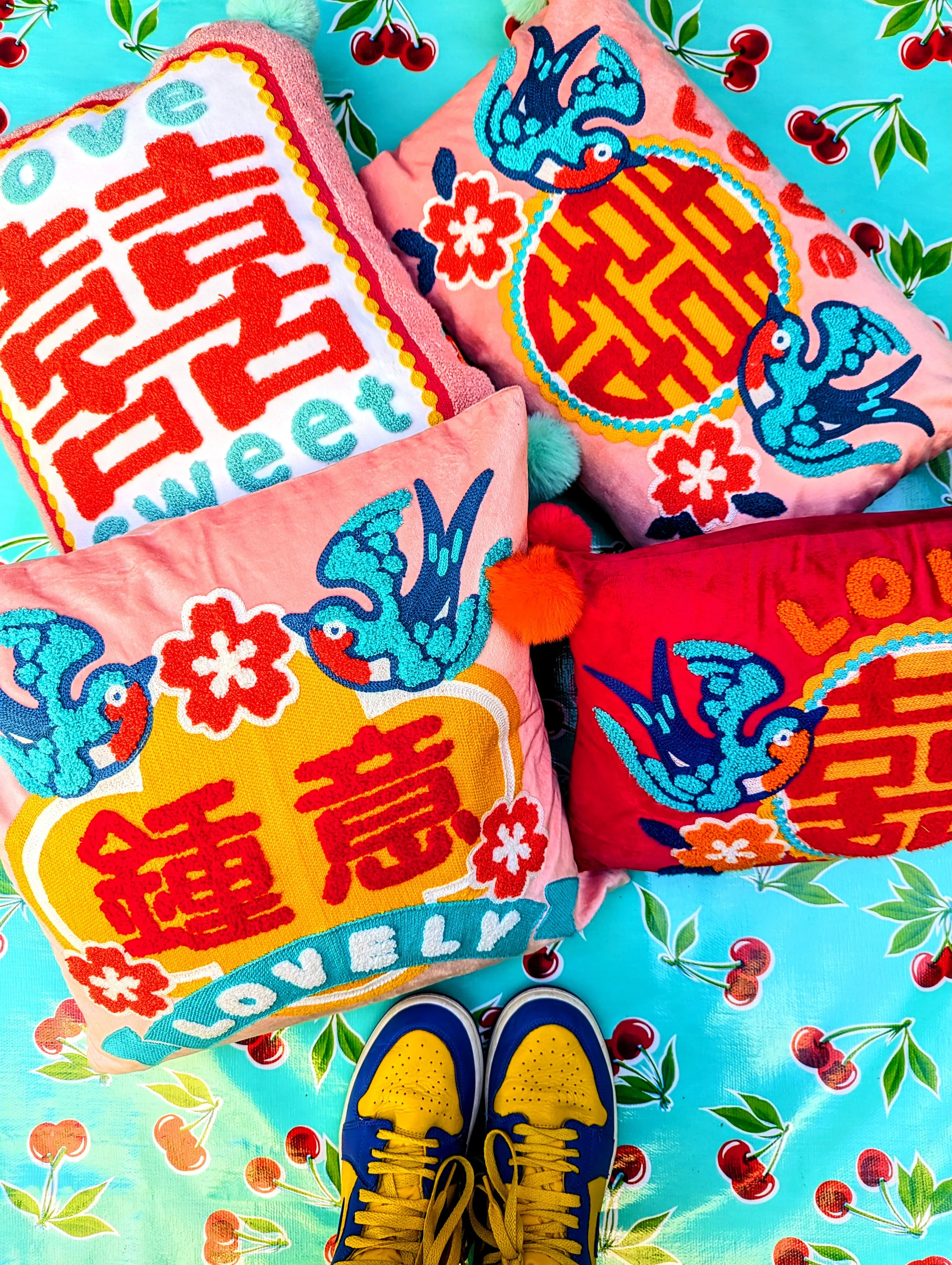 Tufty pastel lovely cushions