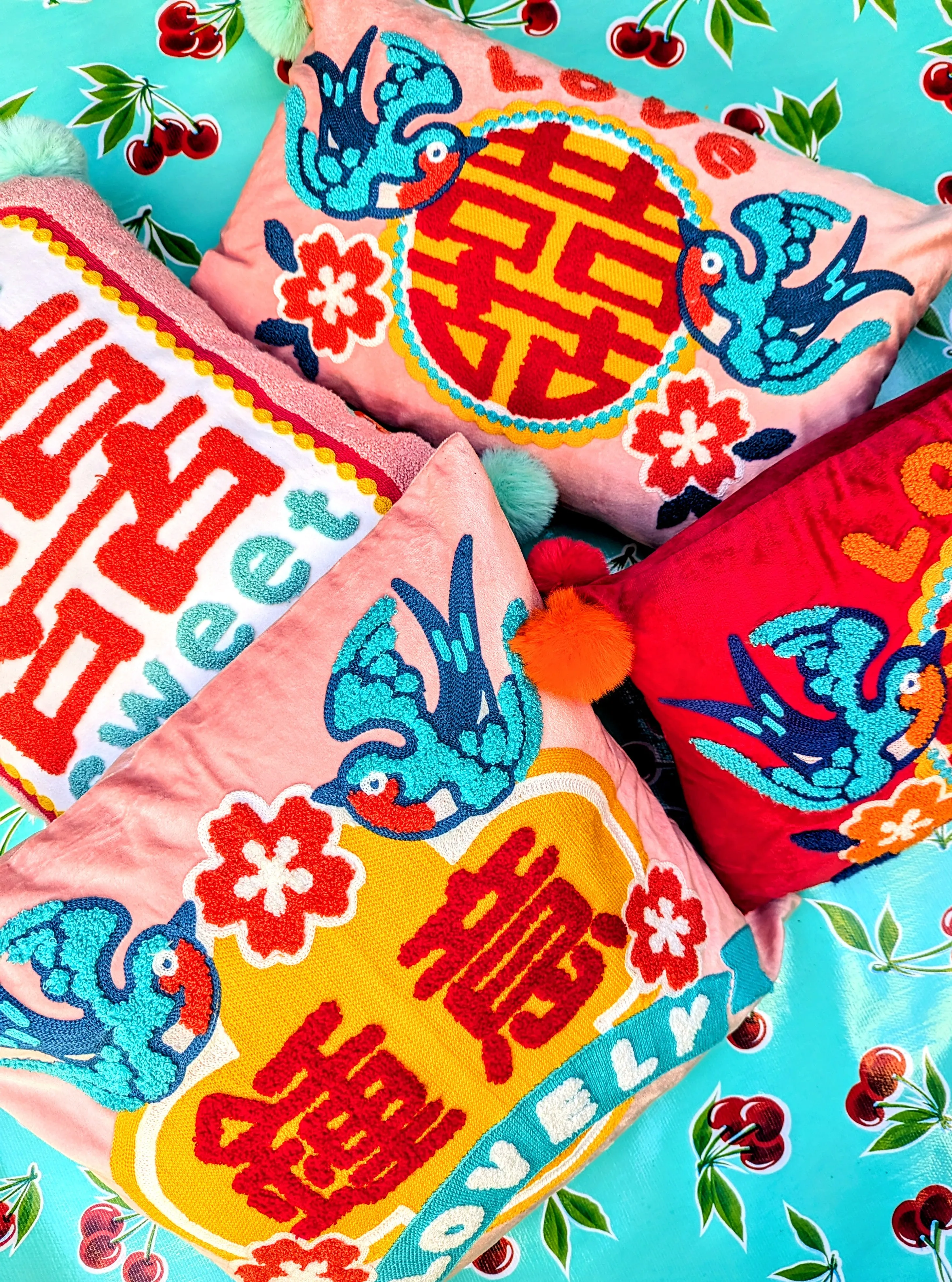 Tufty pastel lovely cushions