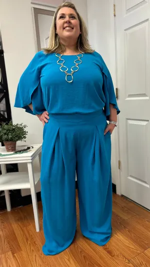 Tulip Sleeve Two Piece Set (Plus)