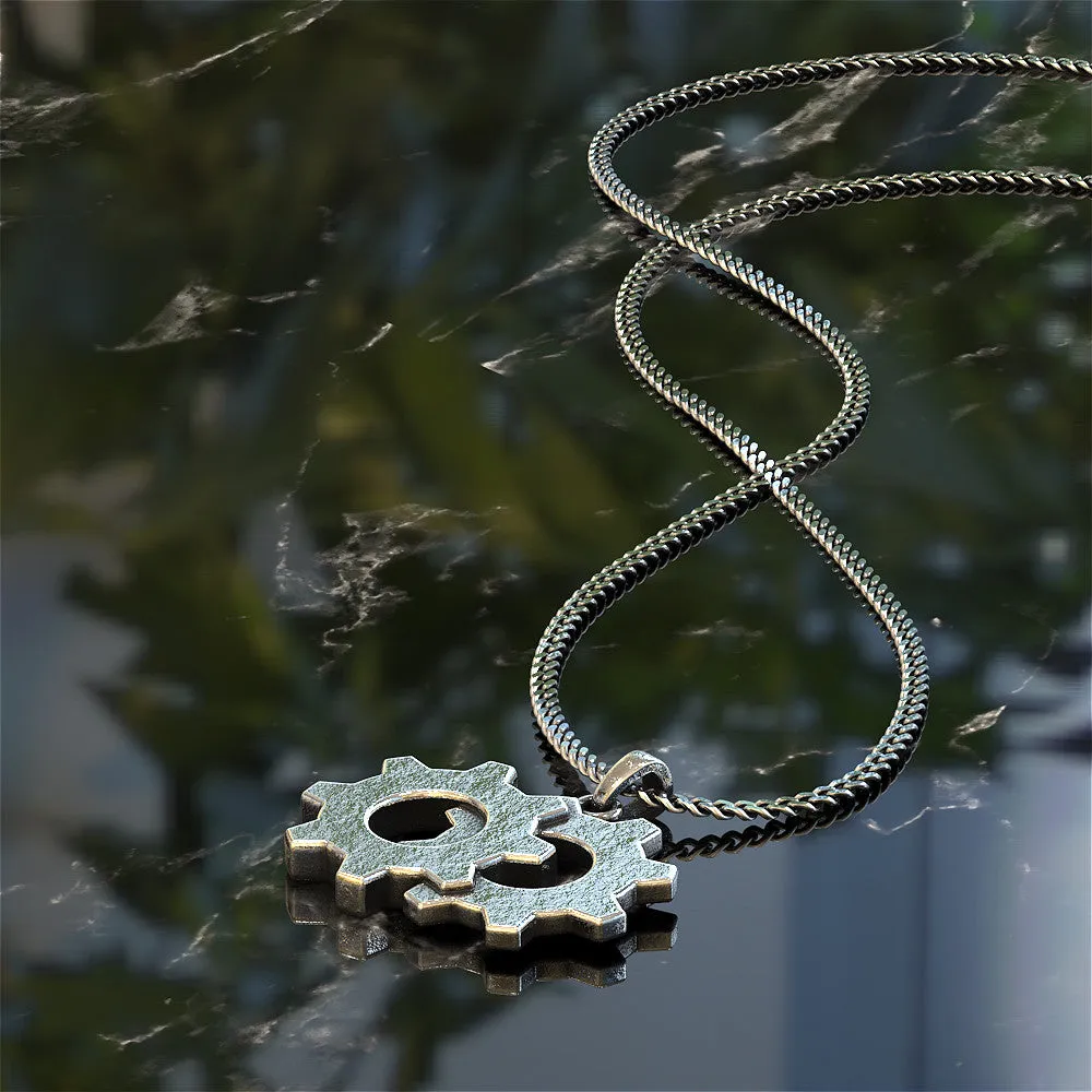 TWIN GEAR PENDANT