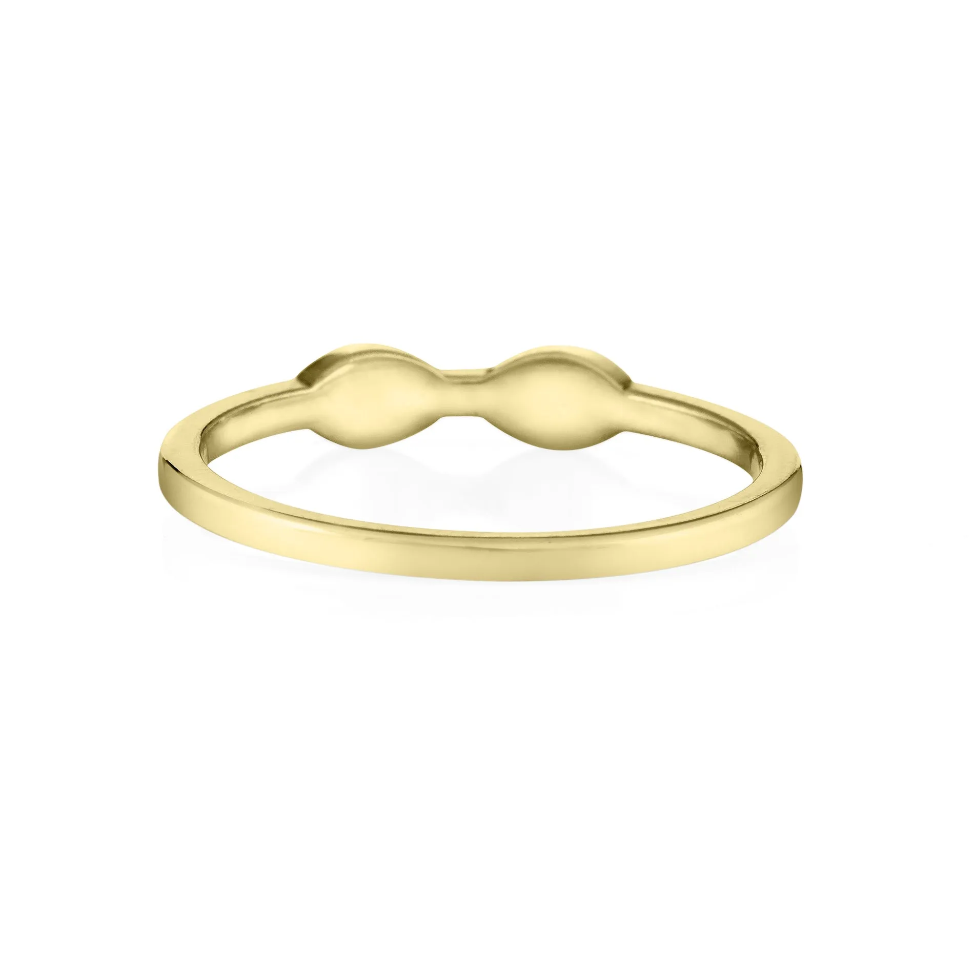 Two Setting Cremation Ring in 14K Yellow Gold