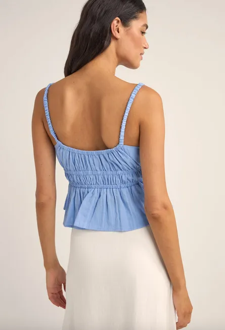 Tyler Baby Doll Top - Cornflower