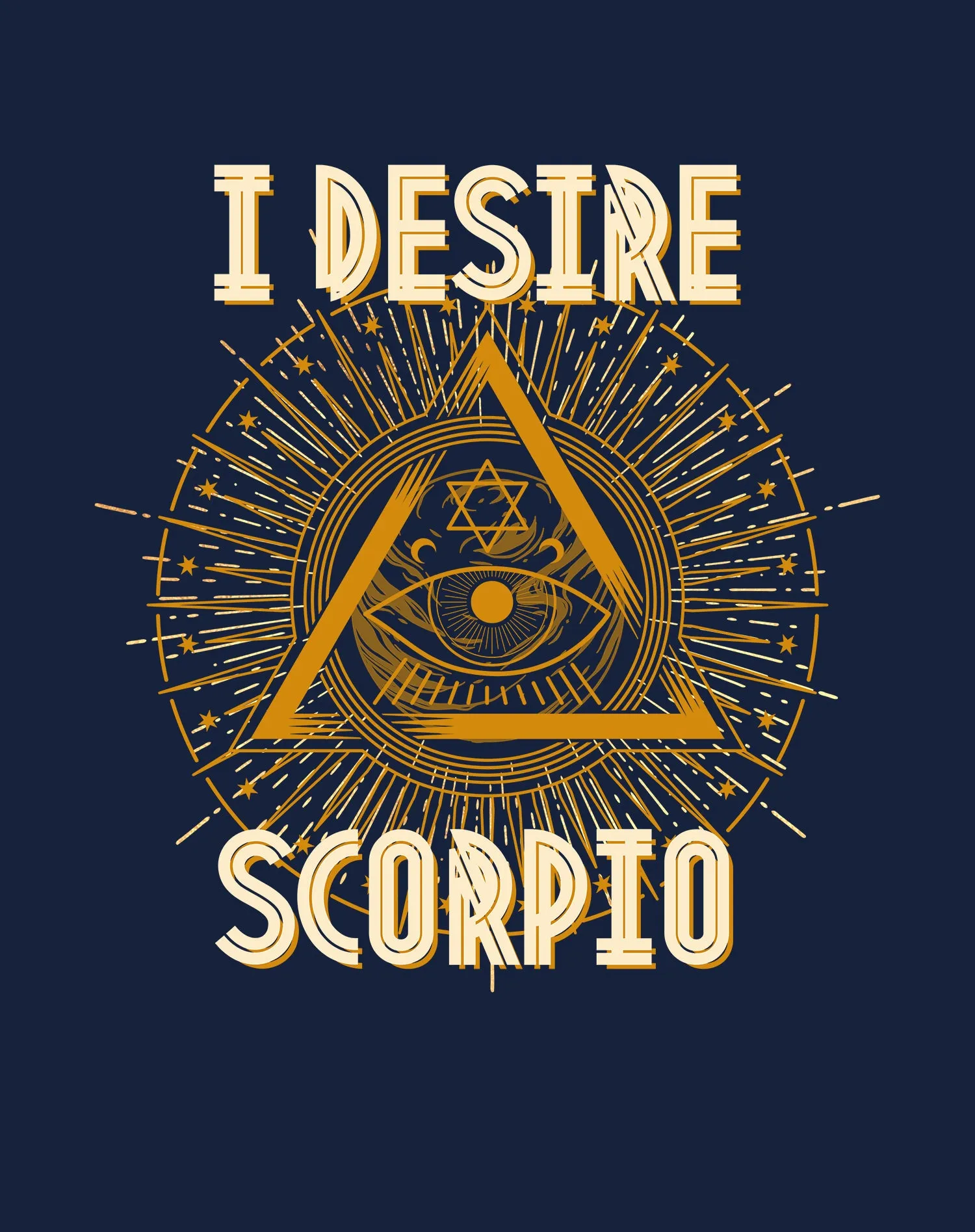 UA Supreme Star Sign Scorpio Eye Men's T-shirt (Navy)