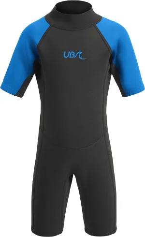 Urban Beach Kids Sharptooth Short Wetsuit Blue Ages 3-4
