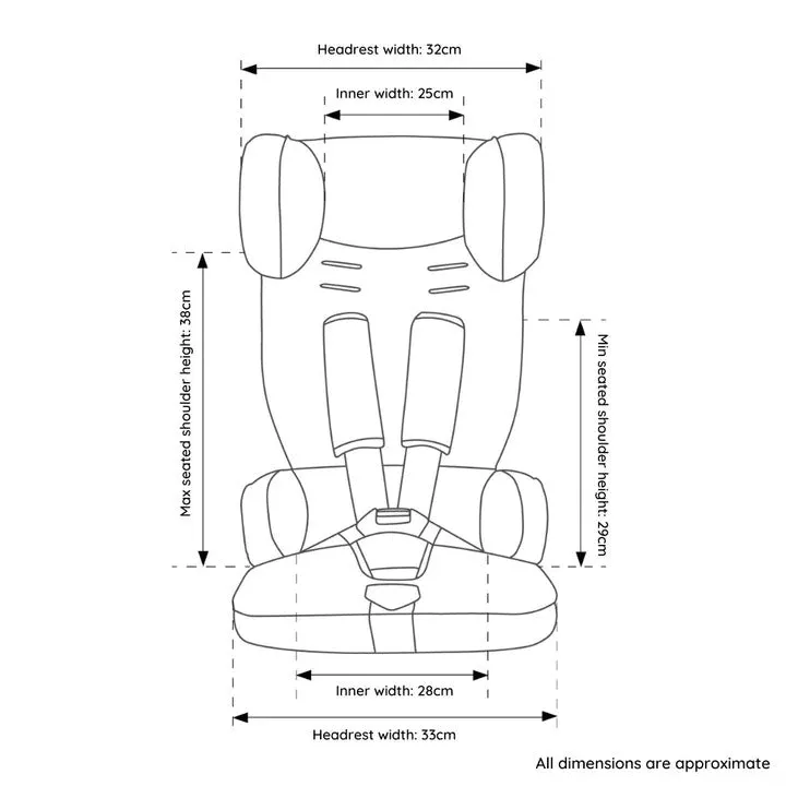 Urban Kanga Portable Car Seat - Denim Grey (2 Years Local Warranty)
