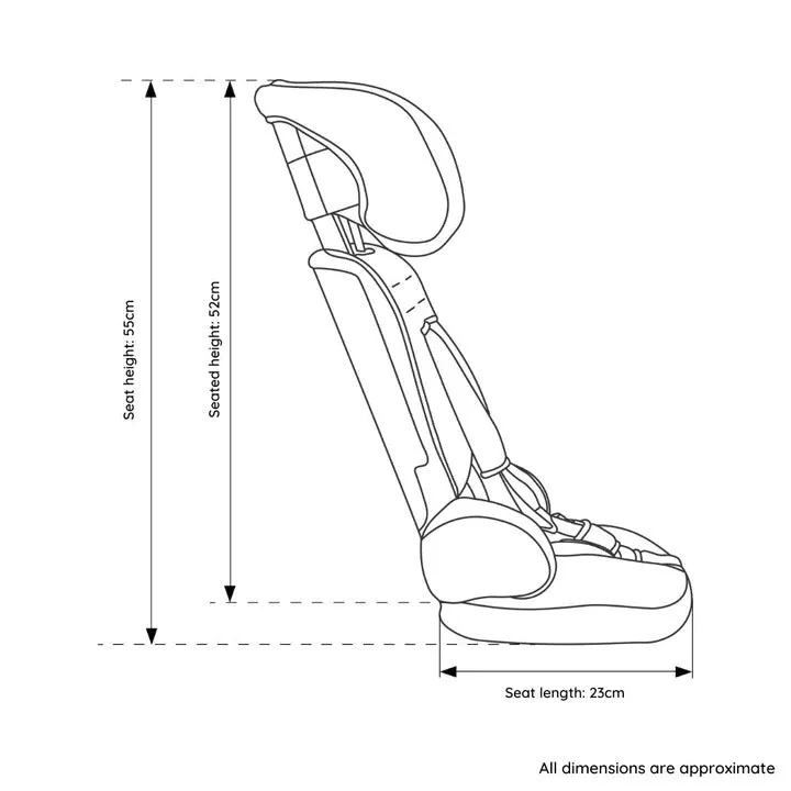 Urban Kanga Portable Car Seat - Denim Grey (2 Years Local Warranty)