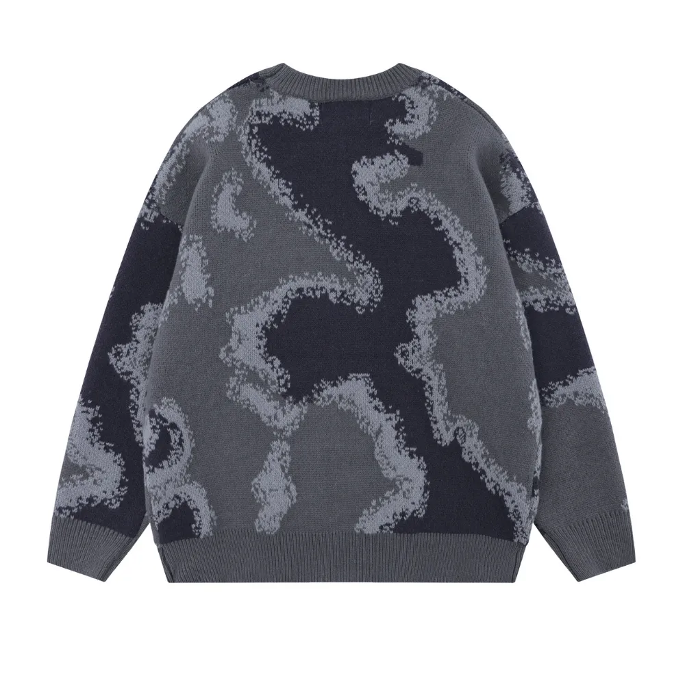 Urban Letter Flocked Contrast Sweater