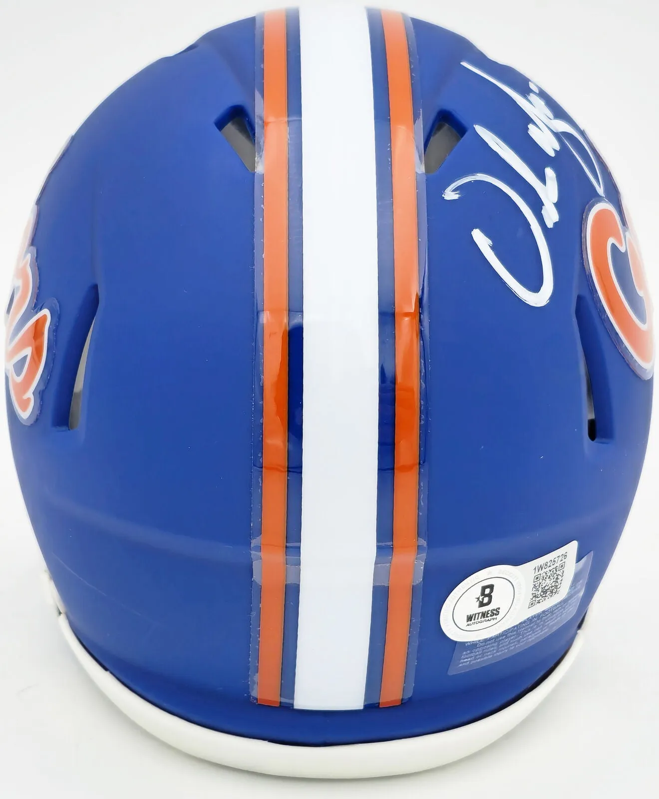 URBAN MEYER AUTOGRAPHED FLORIDA BLUE SPEED MINI HELMET BECKETT WITNESS 230115