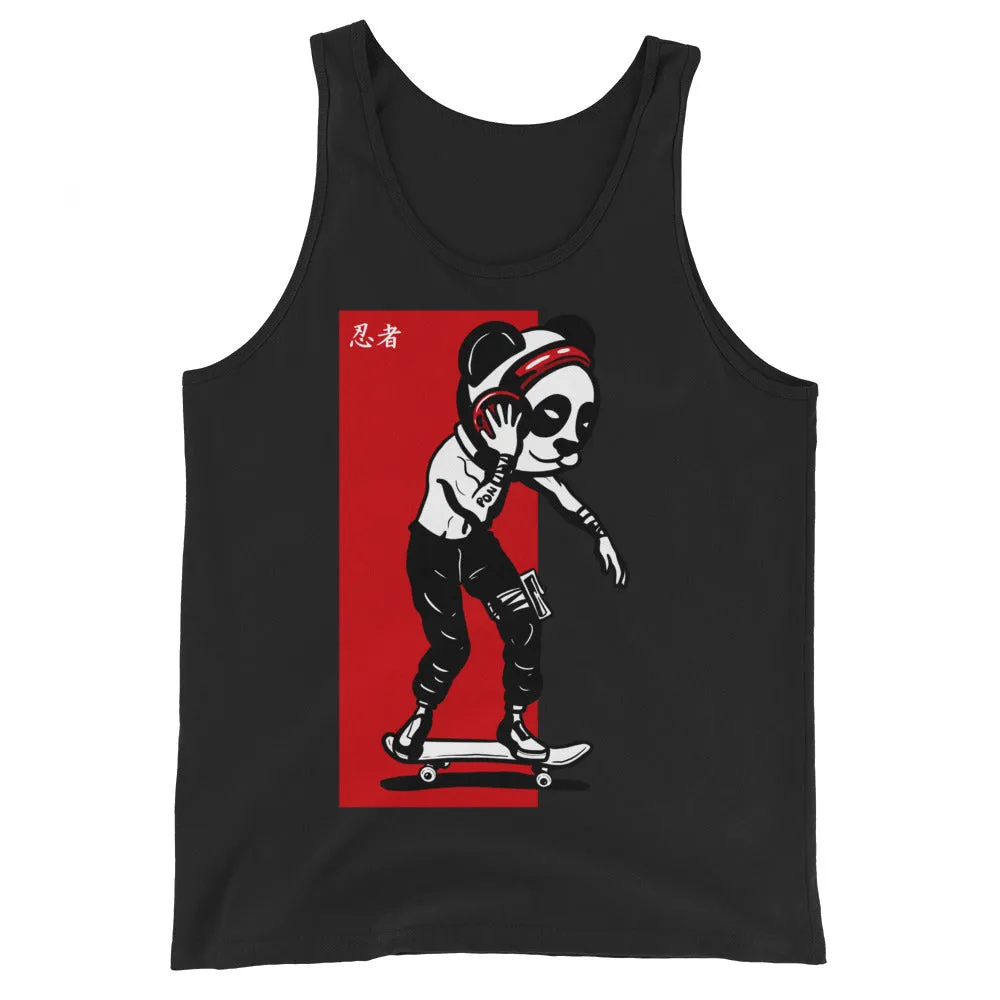 Urban Ninja "Red Line 2" Unisex Tank Top