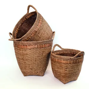 Urban Oasis Aimee Rattan Basket Set Of 3