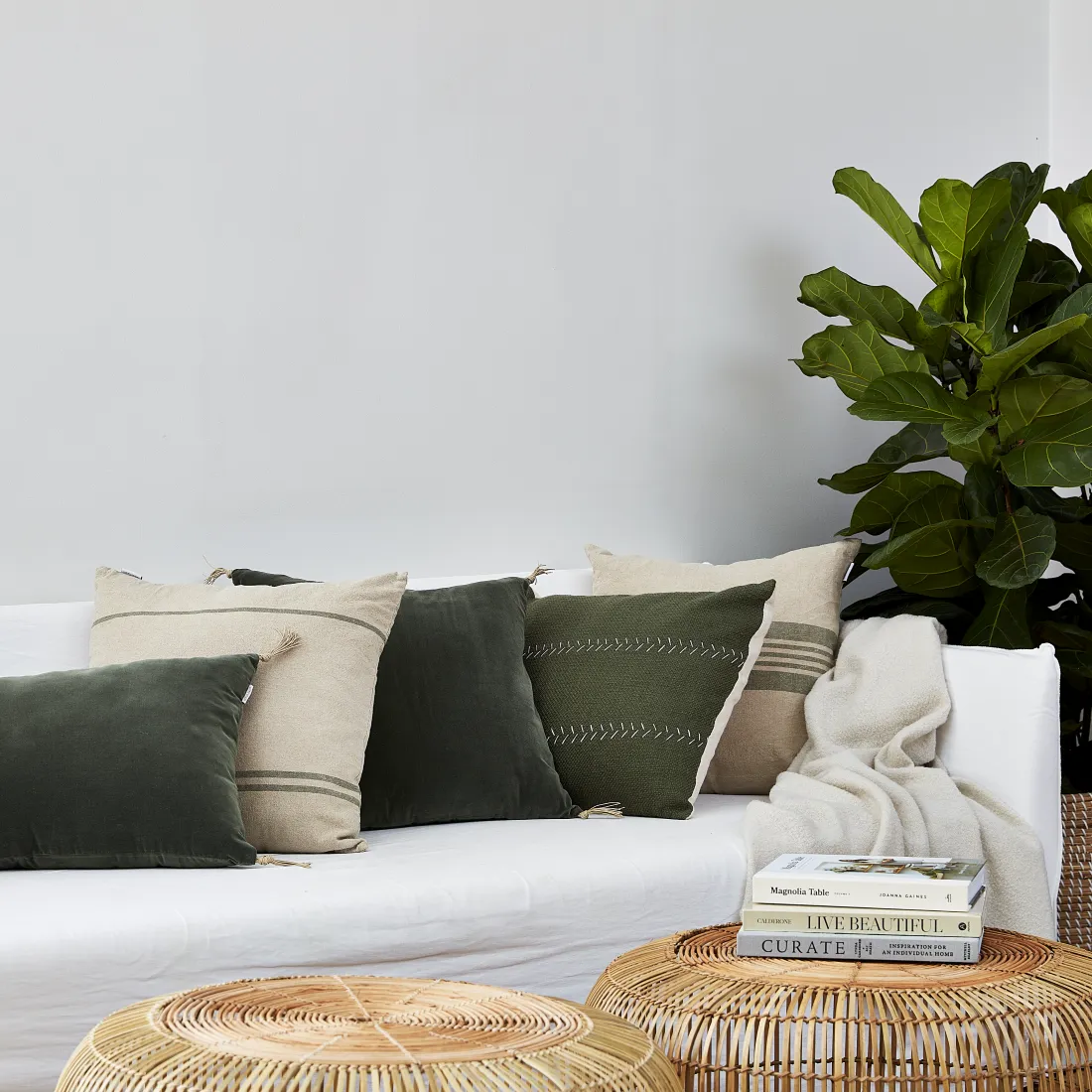 Urban Oasis Anja Square Cushion Thyme