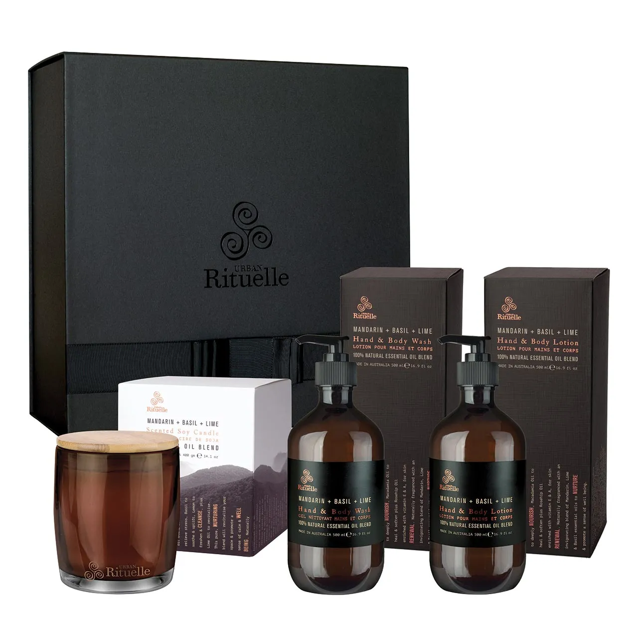 Urban Rituelle Equilibrium Mandarin, Basil & Lime Nourishing Hamper