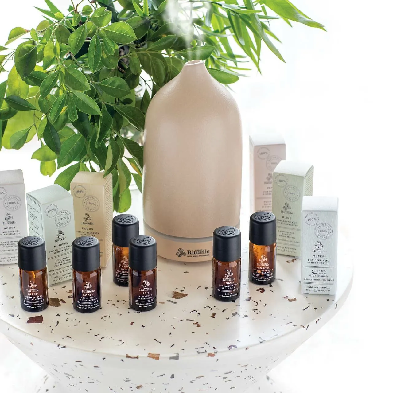 Urban Rituelle Natural Remedy Mindful: Marjoram, Ylang Ylang & Sandalwood 100% Essential Oil Blend | 10ml