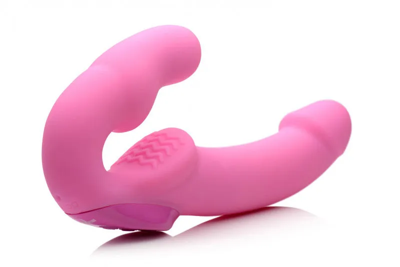 Urge Silicone Strapless Strap on With Remote - Pink