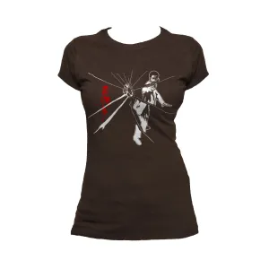US Brand X Future Retro Blaxploitation Bad Mutha Official Women's T-shirt (Brown)