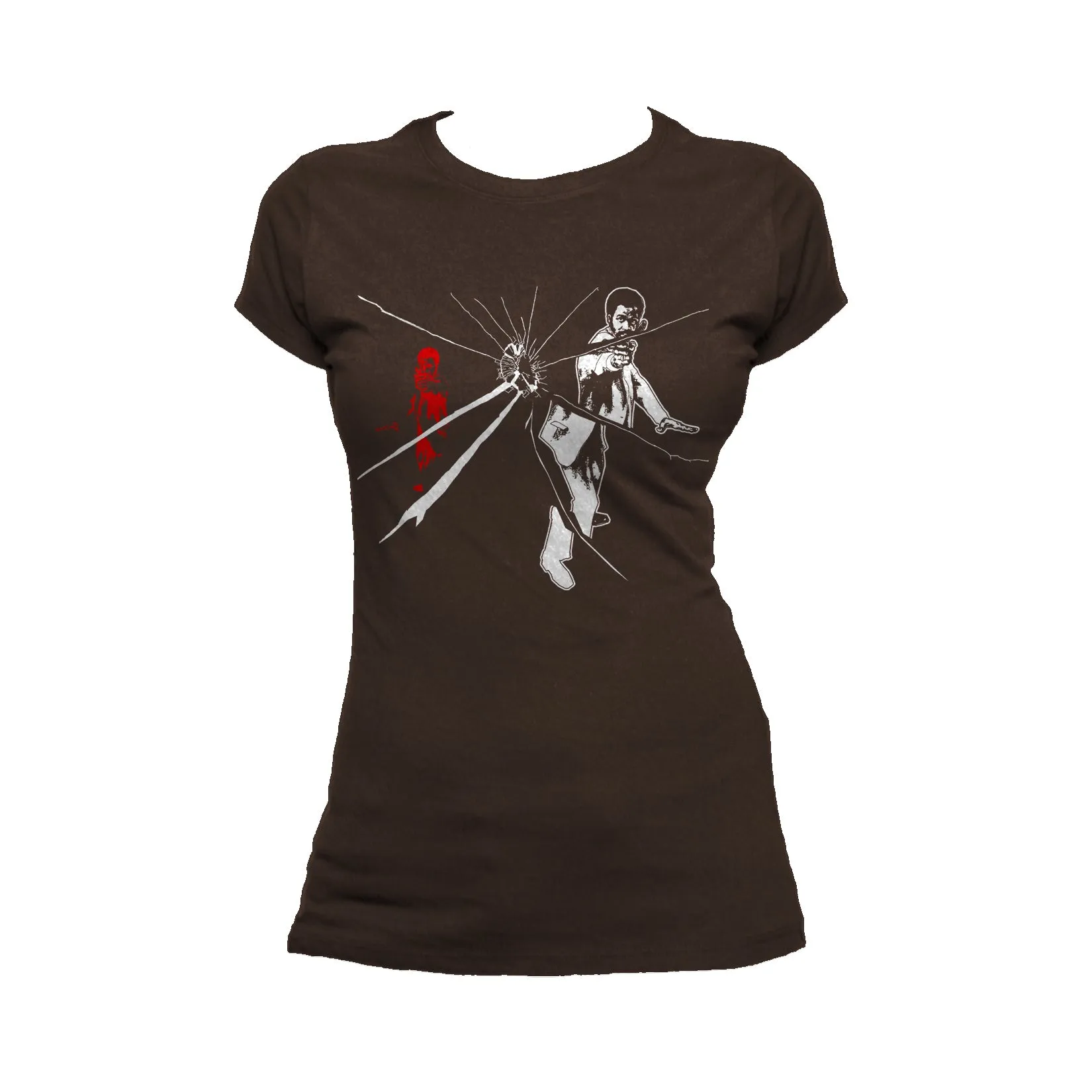 US Brand X Future Retro Blaxploitation Bad Mutha Official Women's T-shirt (Brown)