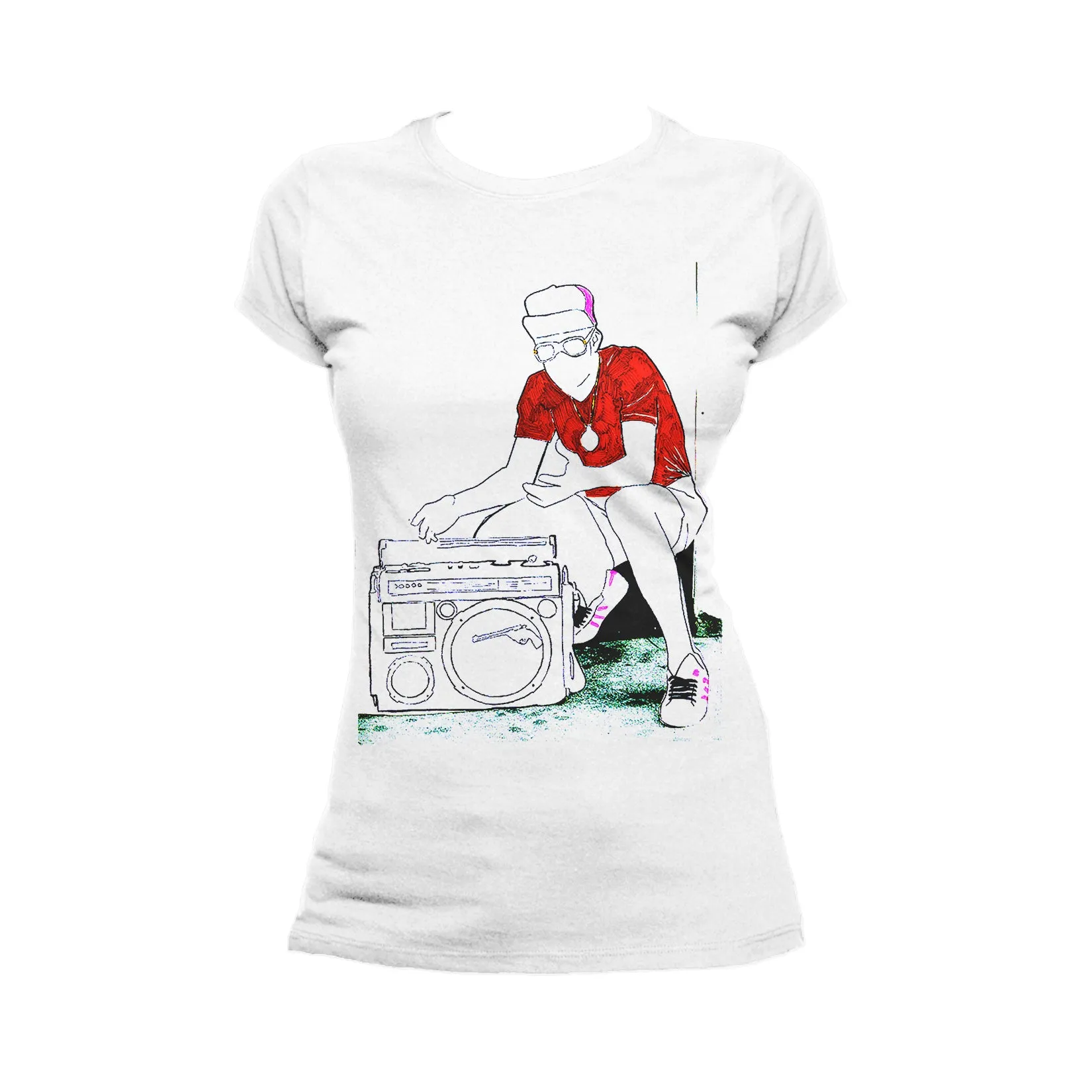 US Brand X Old's Kool Boom Box Official Women's T-Shirt (White)