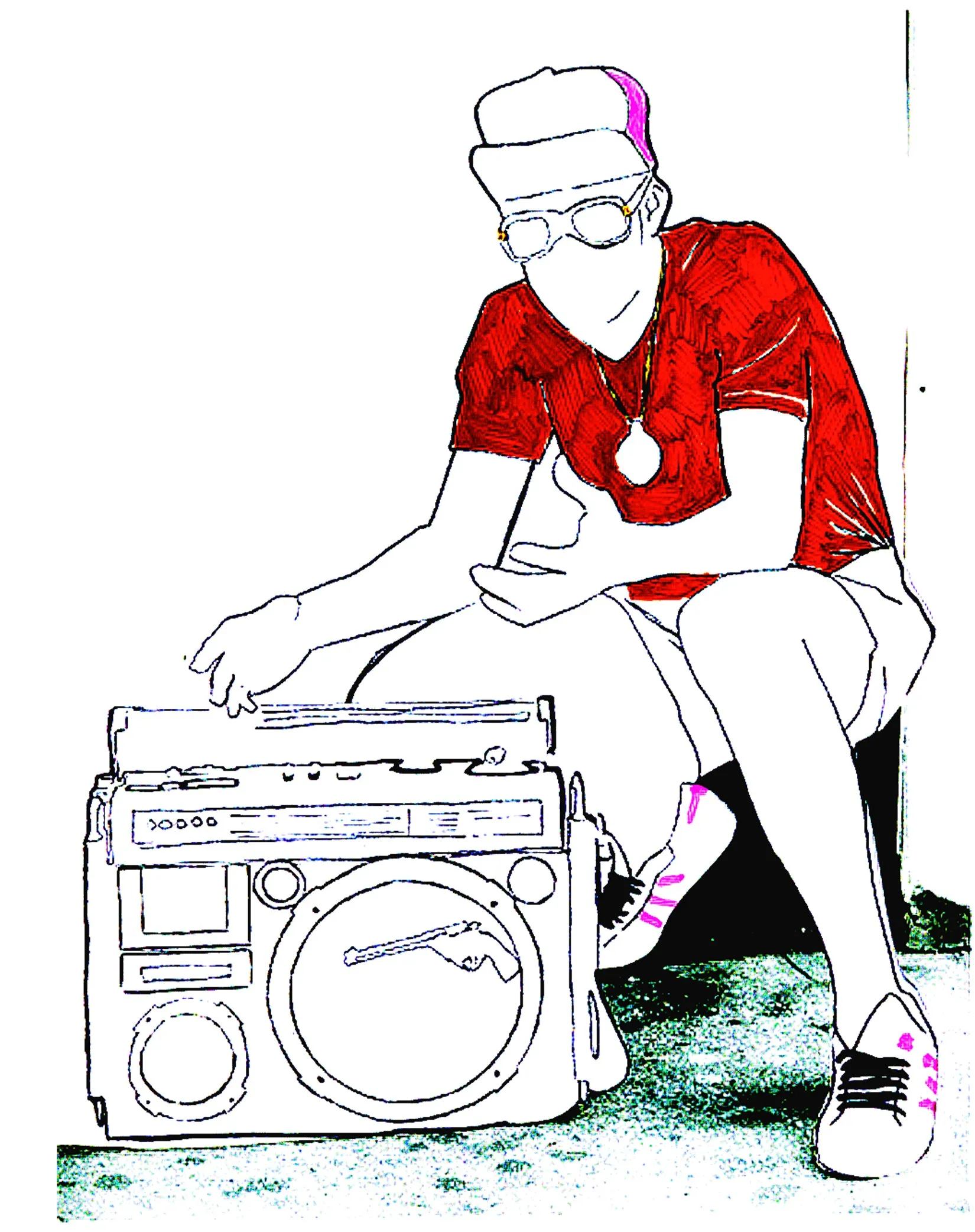 US Brand X Old's Kool Boom Box Official Women's T-Shirt (White)