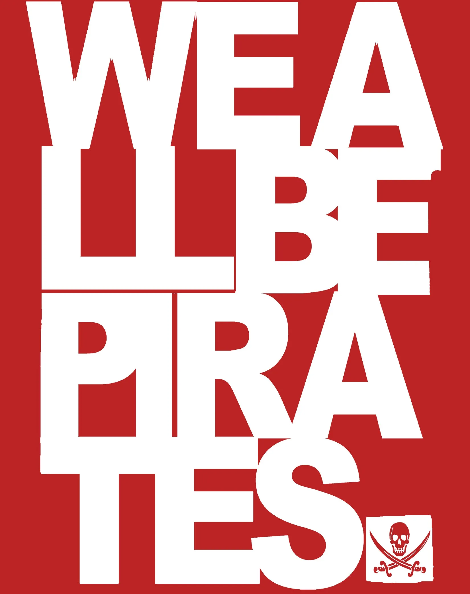 US Brand X Sci Funk We be Pirates Official Men's T-Shirt (Red)