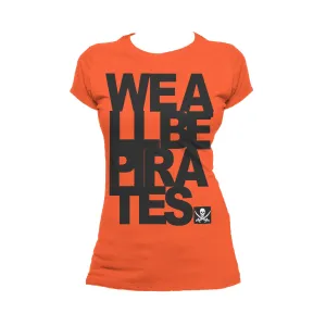 US Brand X Sci Funk We Be Pirates Official Women's T-Shirt (Orange)
