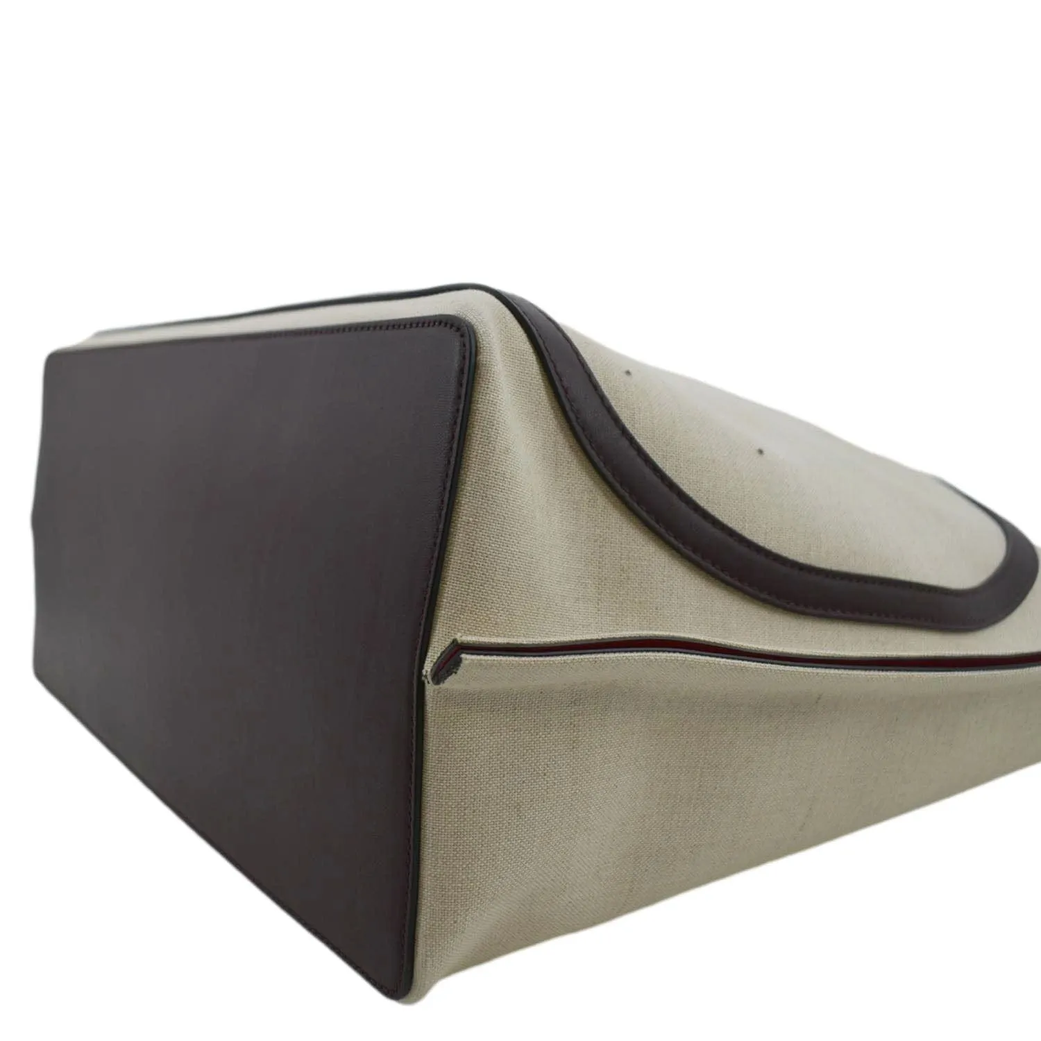 VALENTINO Garavani Strandtasche Mit Vlogo In Canvas Shopping Tote Bag Chocolate