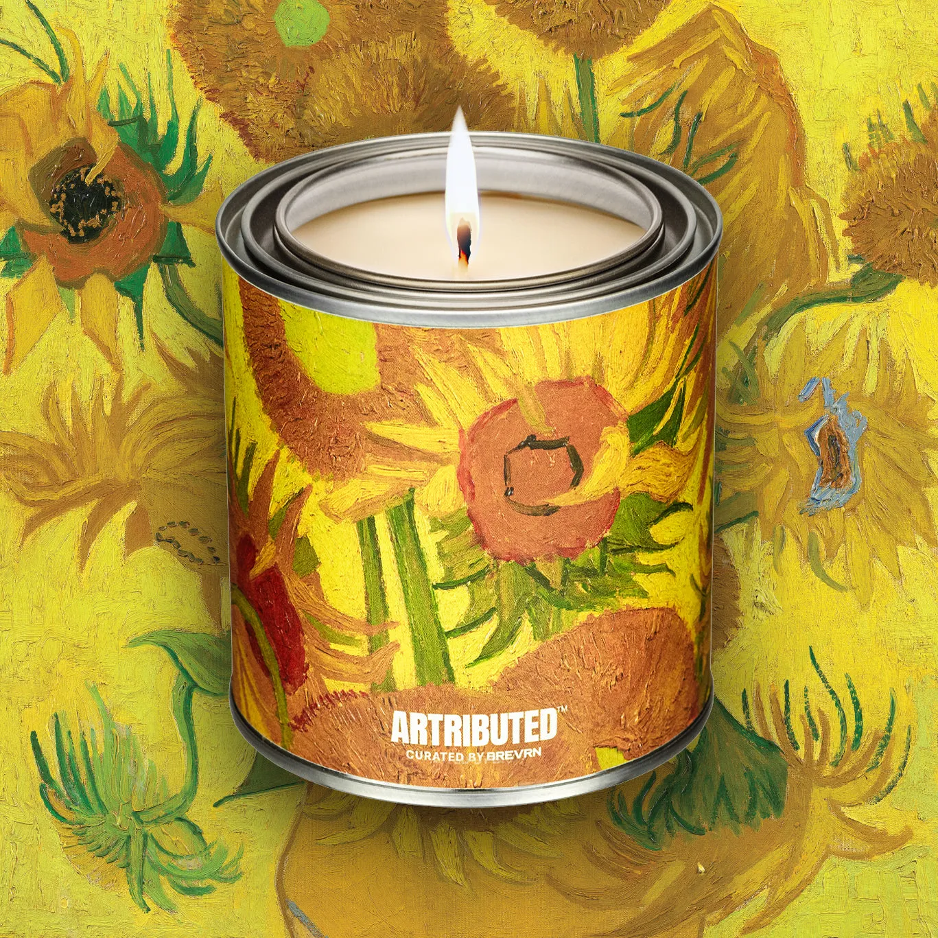 Van Gogh Sunflowers Candle