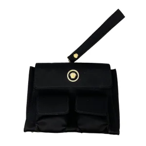 Versace Black Satin Evening Bag