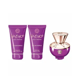 Versace Pour Femme Dylan Purple For Women Set EDP 50ml   Perfumed Body Lotion 50ml   Perfumed Bath & Shower Gel 50ml