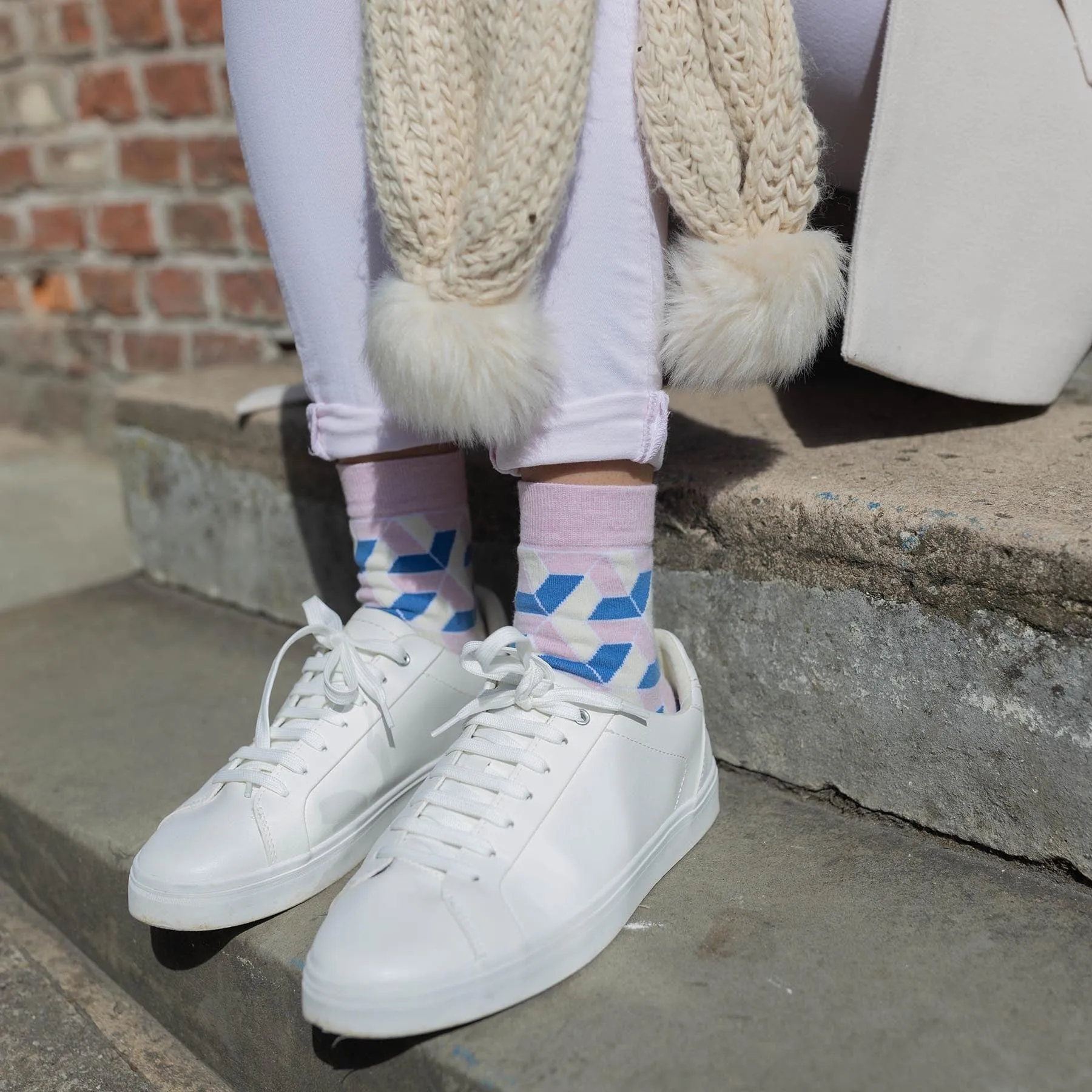 Vertex Women's Organic Cotton Socks | Pink