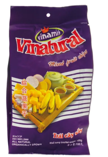 VINAMIT, MIXED FRUIT AND VEGETABLE CHIPS, TRÁI CÂY SẤY, 100G