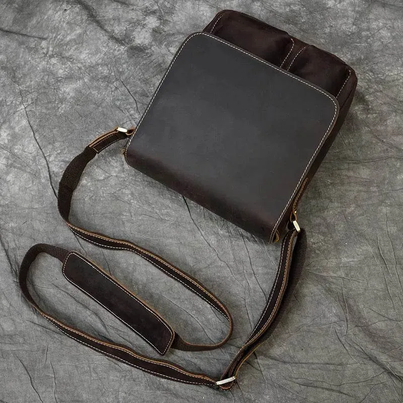 Vintage Genuine Leather Men’s Shoulder Sling Crossbody Bag