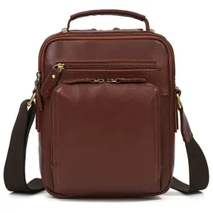Vintage Leather Shoulder Bag – Men's Crossbody Messenger Bag