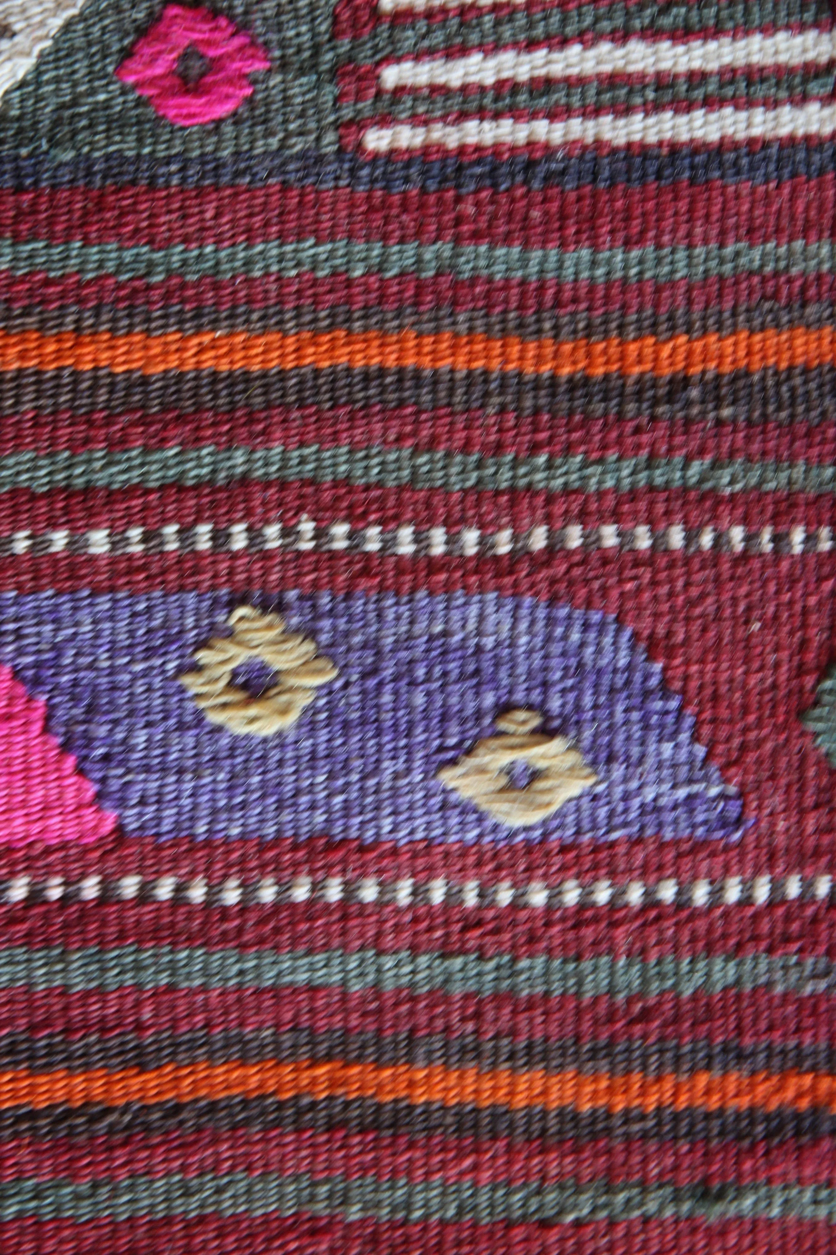 Vintage Mini Turkish Kilim Rug 3'3"x3'10"