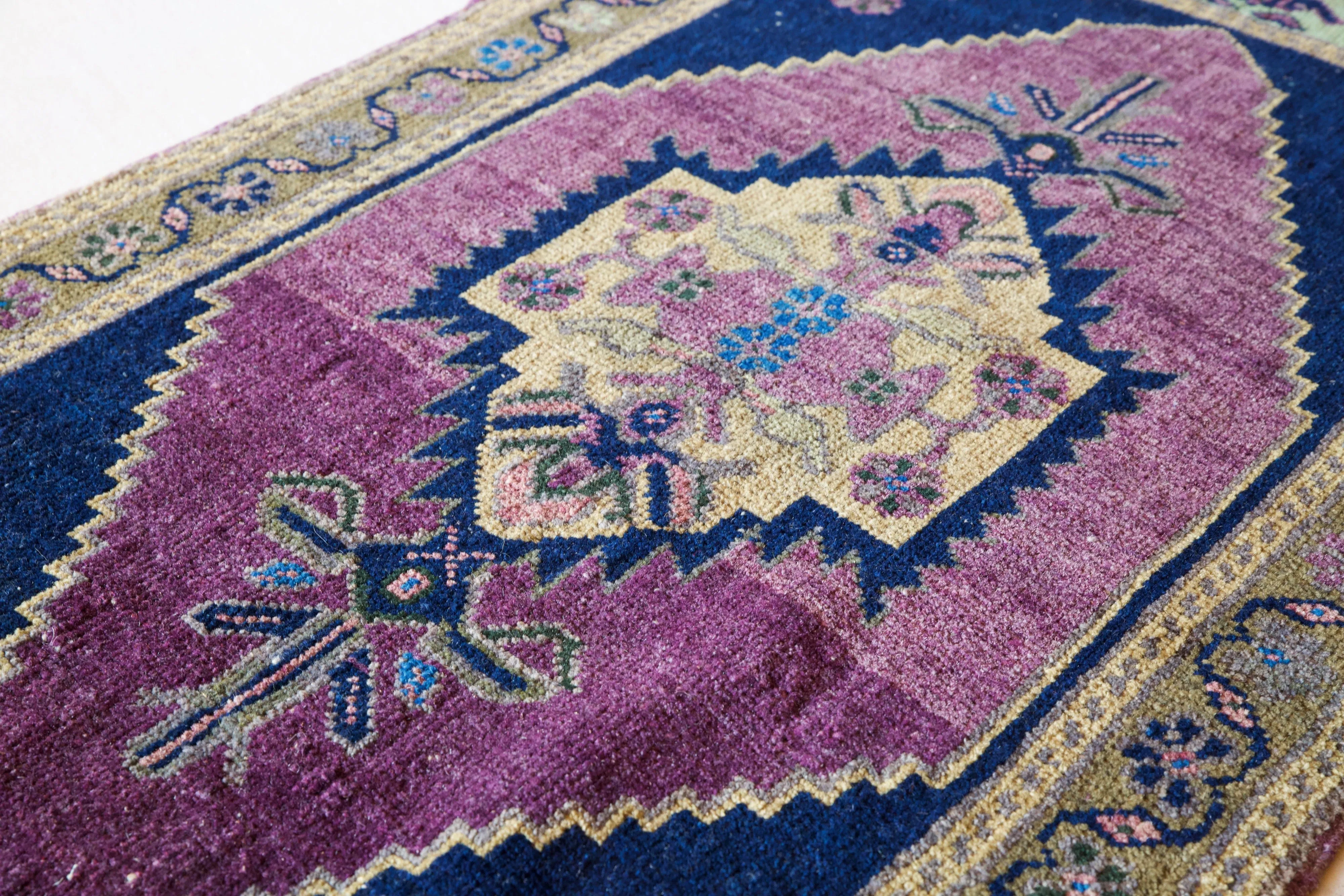 Vintage Mini Turkish Rug 22"x42"