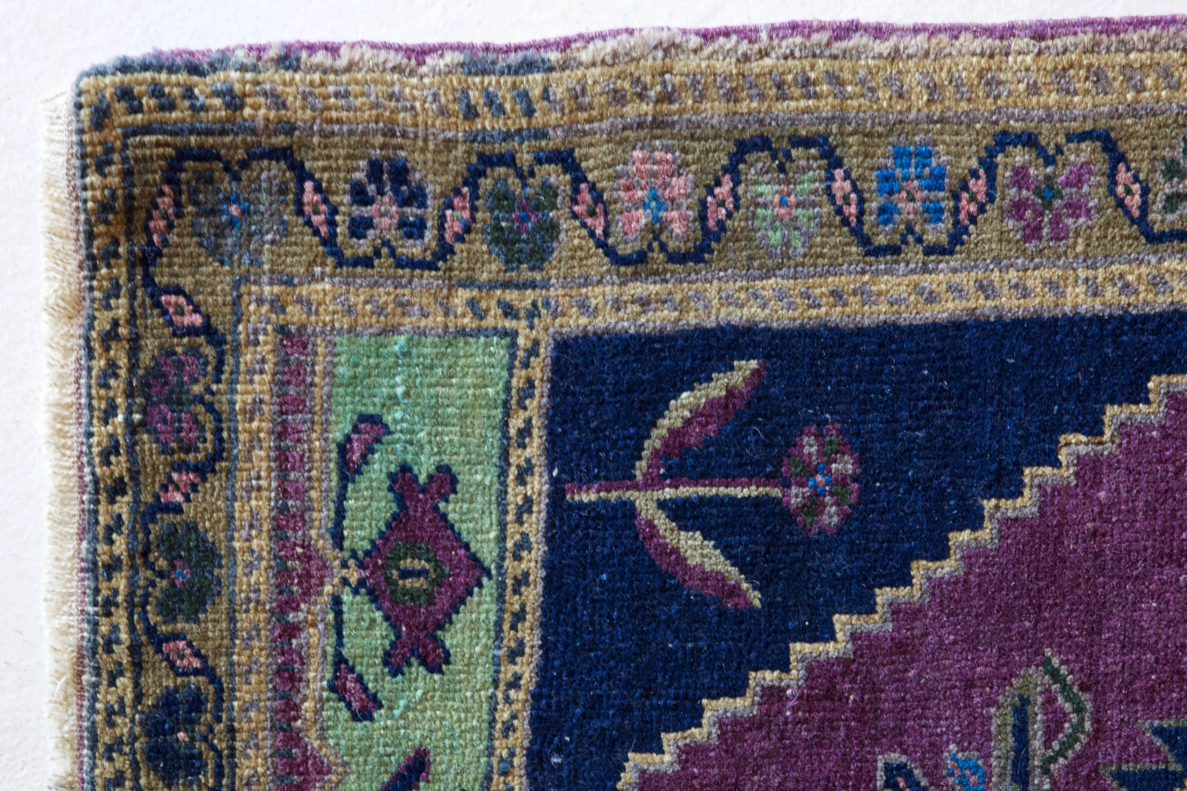 Vintage Mini Turkish Rug 22"x42"