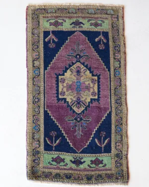 Vintage Mini Turkish Rug 22"x42"