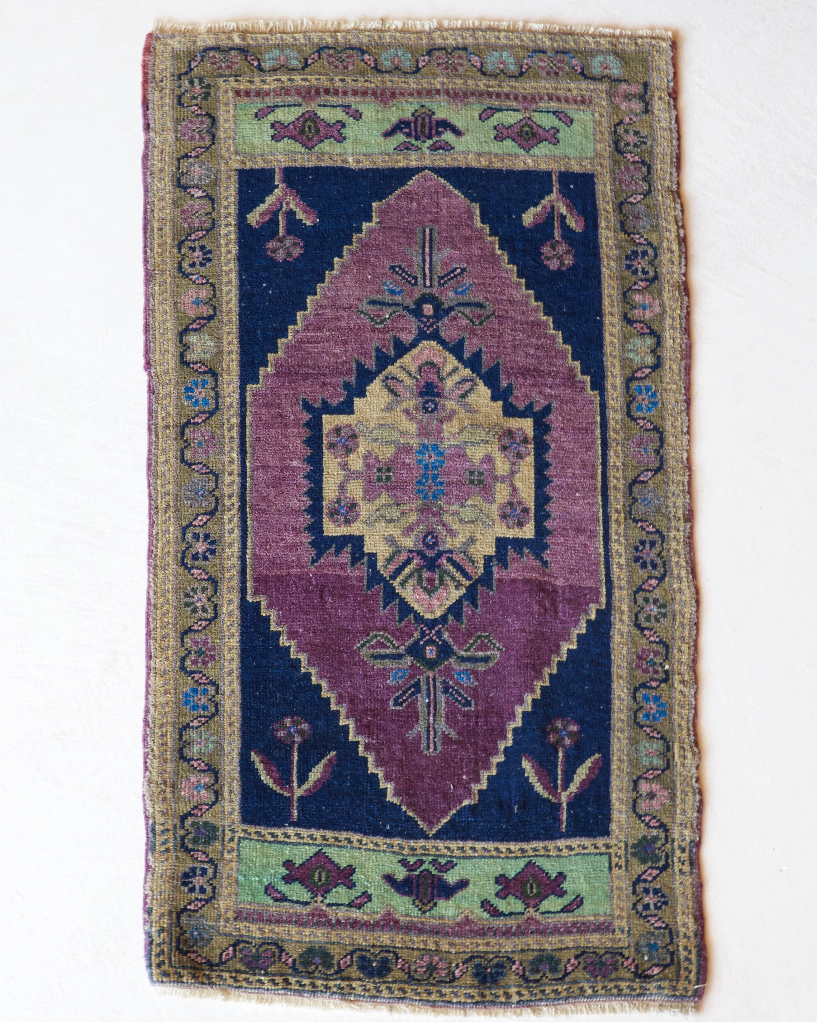 Vintage Mini Turkish Rug 22"x42"