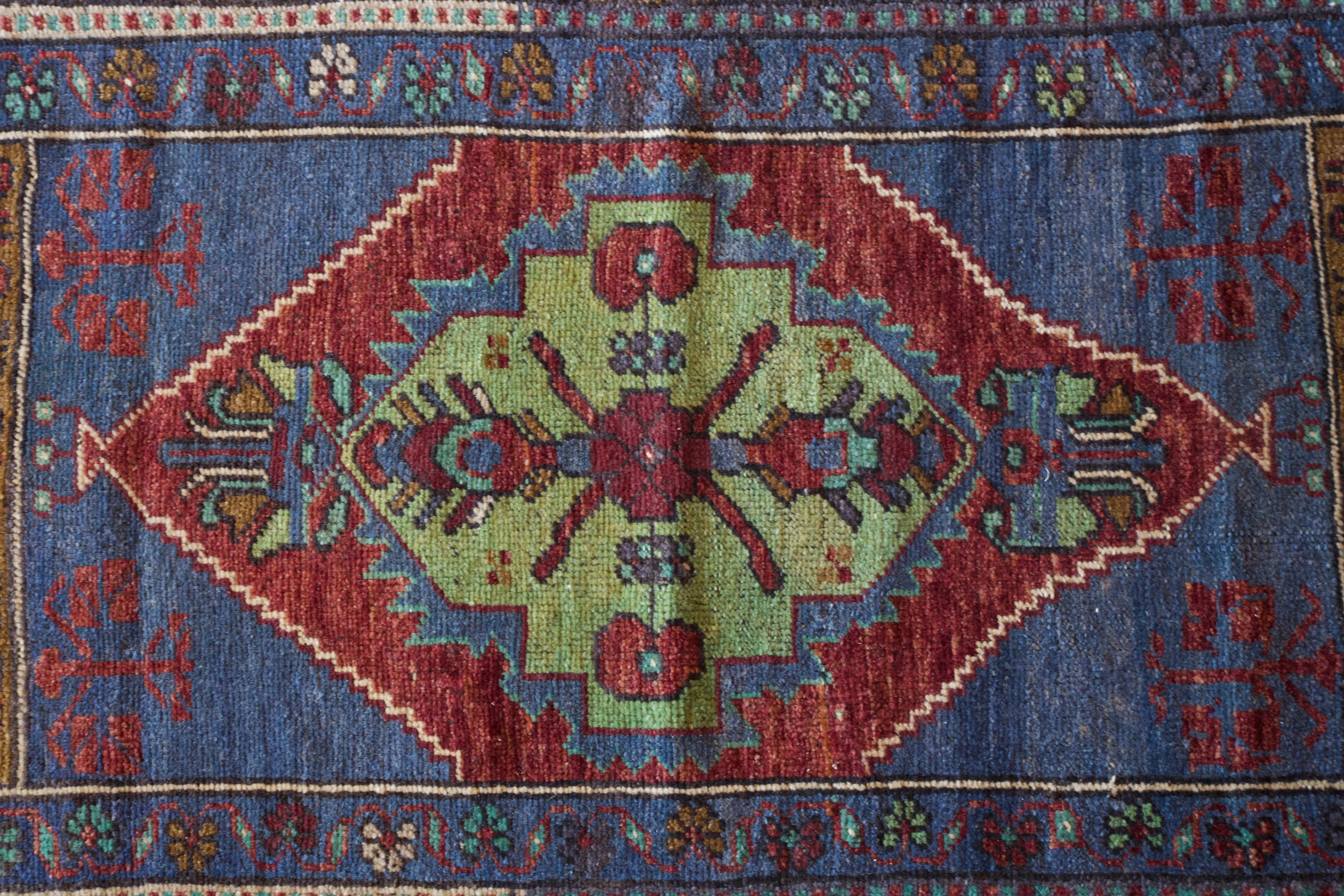 Vintage Mini Turkish Rug 22"x44"