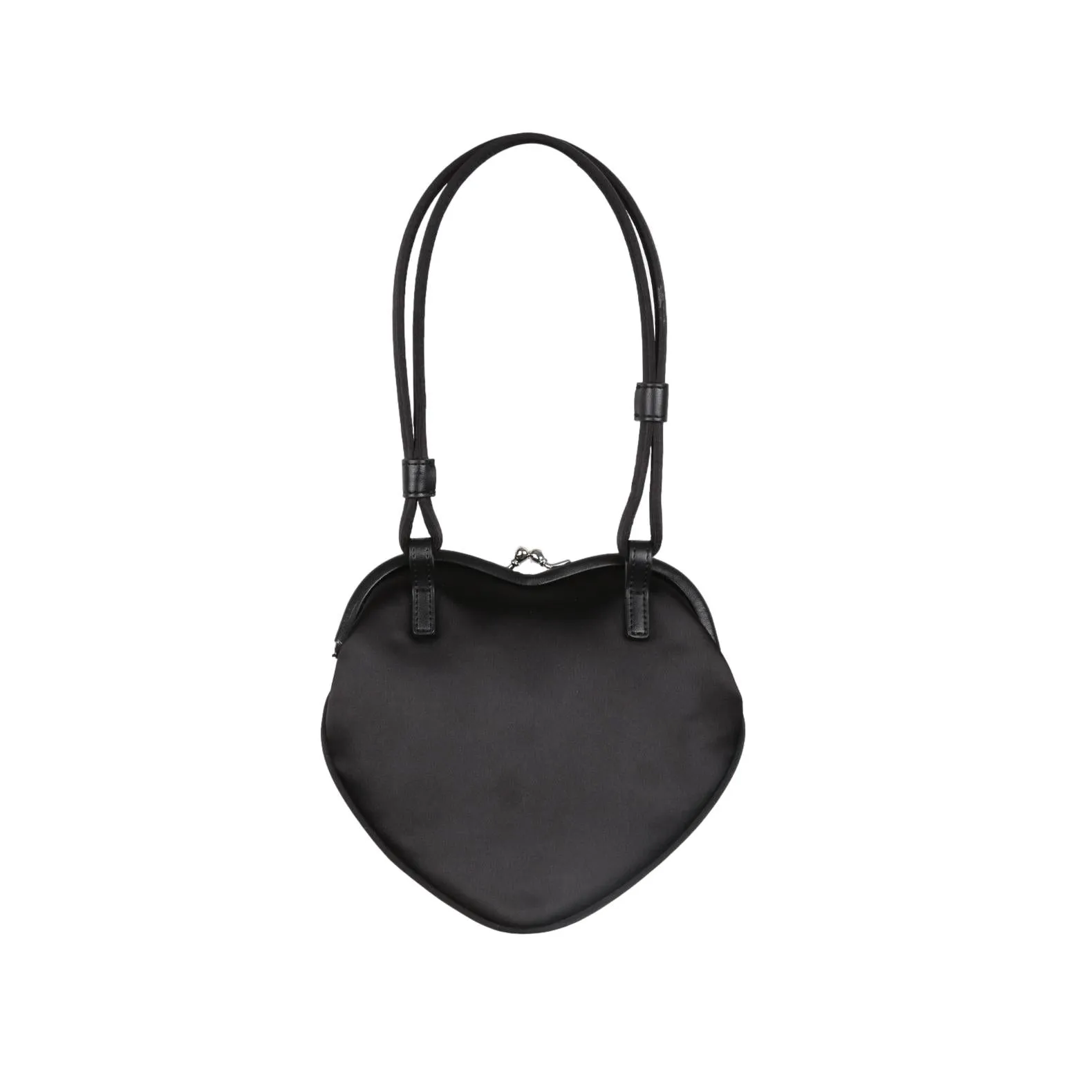 Vivienne Westwood Black Heart Kiss Lock Bag